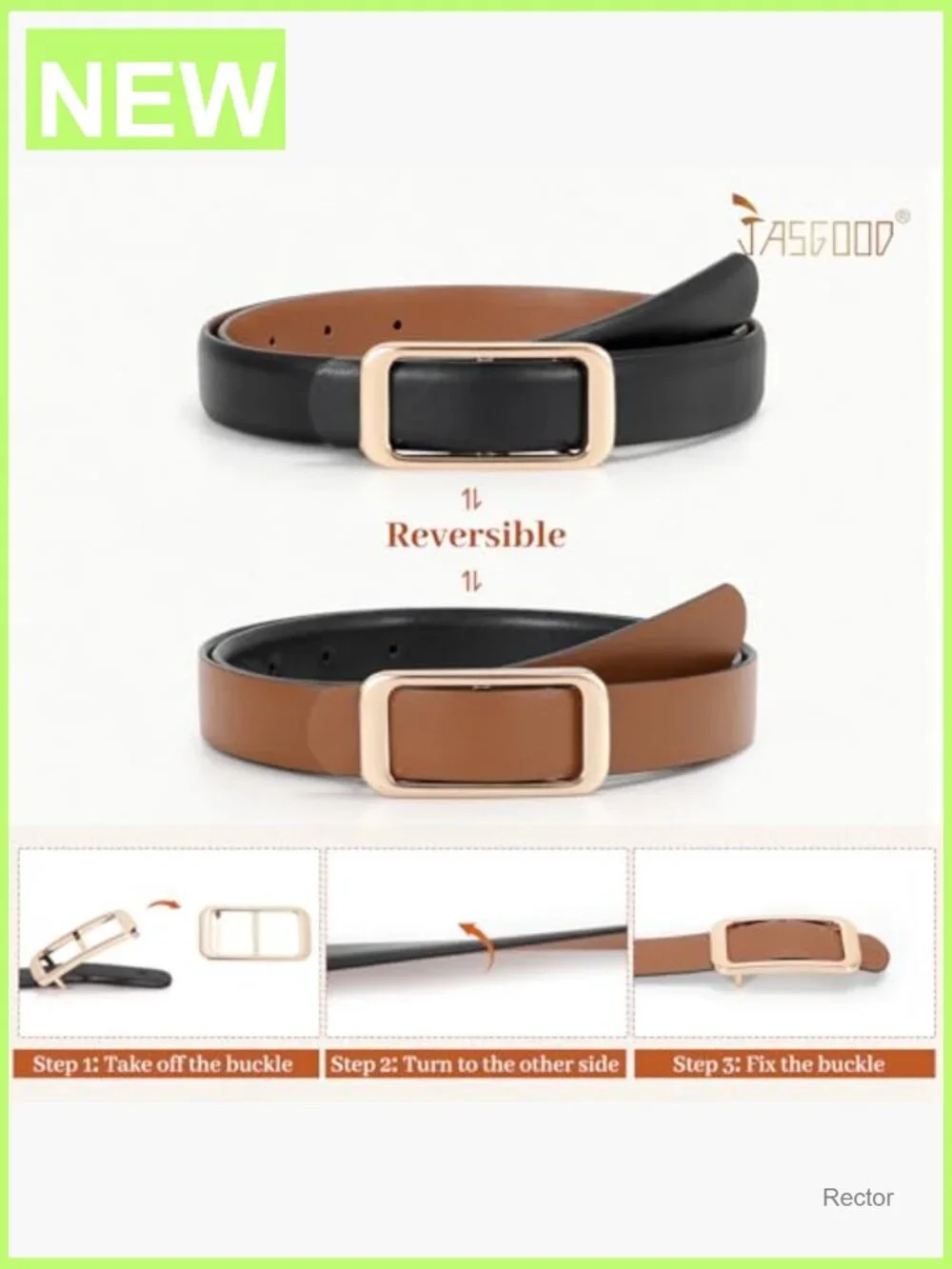 Reversible Leather Belt for Pants Jeans Ladies Waist Belt for Dresses